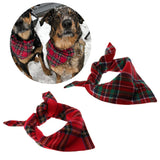 Maxbell Classic Plaid Dog Bandana - Your Dog Will Love These Very Much Red Green Plaid