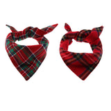 Maxbell Classic Plaid Dog Bandana - Your Dog Will Love These Very Much Red Green Plaid