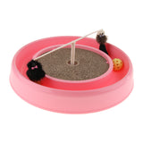 Maxbell Cat Toy Cat Scratching Board Turntable with Mouse and Ball Interactive Toy