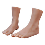 1 pair Lifesize Soft Mannequin Foot Model for Nail Tattoo Practice Display