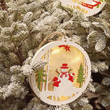 Maxbell Wooden Christmas Xmas Tree Hanging Snowman Home Party Ornaments