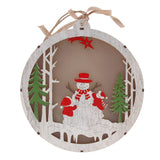 Maxbell Wooden Christmas Xmas Tree Hanging Snowman Home Party Ornaments