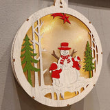 Maxbell Wooden Christmas Xmas Tree Hanging Snowman Home Party Ornaments