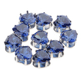 Maxbell 10 pcs Colorful Zircon 8mm Heart Shape Loose Gems Jewelry Making blue