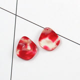 Maxbell 10 Pieces Acetate Acrylic Pendant DIY Earring Jewelry Accessories Red