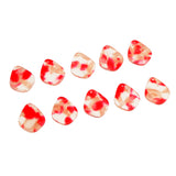 Maxbell 10 Pieces Acetate Acrylic Pendant DIY Earring Jewelry Accessories Red