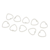 Maxbell 10pcs Acrylic Hollow Sweet Heart Charms Pendants For DIY Jewelry  Color #1