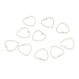 Maxbell 10pcs Acrylic Hollow Sweet Heart Charms Pendants For DIY Jewelry  Color #1