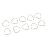 Maxbell 10pcs Acrylic Hollow Sweet Heart Charms Pendants For DIY Jewelry  Color #1