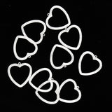 Maxbell 10pcs Acrylic Hollow Sweet Heart Charms Pendants For DIY Jewelry  Color #1