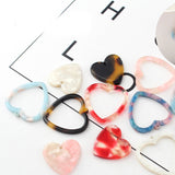 Maxbell 10pcs Acrylic Hollow Sweet Heart Charms Pendants For DIY Jewelry  Color #1