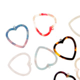 Maxbell 10pcs Acrylic Hollow Sweet Heart Charms Pendants For DIY Jewelry  Color #1