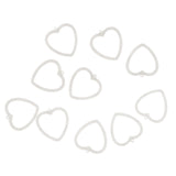 Maxbell 10pcs Acrylic Hollow Sweet Heart Charms Pendants For DIY Jewelry  Color #1