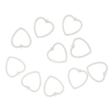 Maxbell 10pcs Acrylic Hollow Sweet Heart Charms Pendants For DIY Jewelry  Color #1