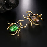 Maxbell Beetle Brooch Corsage Insect Hats Scarf Clips Insect Boutonniere Green green