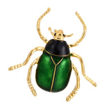 Maxbell Beetle Brooch Corsage Insect Hats Scarf Clips Insect Boutonniere Green green