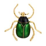 Maxbell Beetle Brooch Corsage Insect Hats Scarf Clips Insect Boutonniere Green green