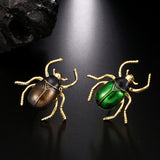 Maxbell Beetle Brooch Corsage Insect Hats Scarf Clips Insect Boutonniere Green green