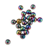 Maxbell 20 Pcs 1.6 x 5mm Stainless Steel Body Jewelry  Replacement Balls  Multicolor