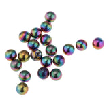 Maxbell 20 Pcs 1.6 x 5mm Stainless Steel Body Jewelry  Replacement Balls  Multicolor