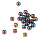 Maxbell 20 Pcs 1.6 x 5mm Stainless Steel Body Jewelry  Replacement Balls  Multicolor