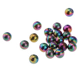 Maxbell 20 Pcs 1.6 x 5mm Stainless Steel Body Jewelry  Replacement Balls  Multicolor