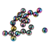 Maxbell 20 Pcs 1.6 x 5mm Stainless Steel Body Jewelry  Replacement Balls  Multicolor