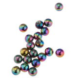 Maxbell 20 Pcs 1.6 x 5mm Stainless Steel Body Jewelry  Replacement Balls  Multicolor