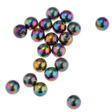 Maxbell 20 Pcs 1.6 x 5mm Stainless Steel Body Jewelry  Replacement Balls  Multicolor