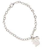 Maxbell Girls Fashion Novelty Bangle Platinum Plated Bracelet 22cm  21.5cm-Squirrel