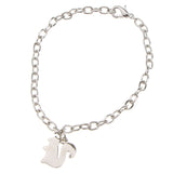 Maxbell Girls Fashion Novelty Bangle Platinum Plated Bracelet 22cm  21.5cm-Squirrel