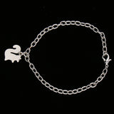 Maxbell Girls Fashion Novelty Bangle Platinum Plated Bracelet 22cm  21.5cm-Squirrel