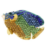 Maxbell Cute Rhinestone Crystal Fish Pins Brooch Ladies Fashion Jewelry Gifts  Blue