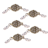 Maxbell 5 Piece Crystal Magnetic Hook Lobster Clasp for DIY Converter Antique bronze