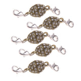 Maxbell 5 Piece Crystal Magnetic Hook Lobster Clasp for DIY Converter Antique bronze