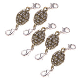 Maxbell 5 Piece Crystal Magnetic Hook Lobster Clasp for DIY Converter Antique bronze