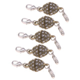 Maxbell 5 Piece Crystal Magnetic Hook Lobster Clasp for DIY Converter Antique bronze