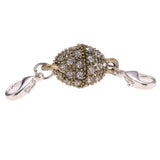 Maxbell 5 Piece Crystal Magnetic Hook Lobster Clasp for DIY Converter Antique bronze