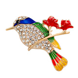 Maxbell Rhinestones Crystal Bird Brooch Pendant Brooch Pin Fashion Jewelry Blue