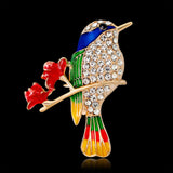 Maxbell Rhinestones Crystal Bird Brooch Pendant Brooch Pin Fashion Jewelry Blue