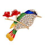 Maxbell Rhinestones Crystal Bird Brooch Pendant Brooch Pin Fashion Jewelry Blue