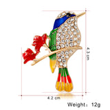 Maxbell Rhinestones Crystal Bird Brooch Pendant Brooch Pin Fashion Jewelry Blue