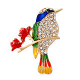 Maxbell Rhinestones Crystal Bird Brooch Pendant Brooch Pin Fashion Jewelry Blue