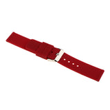 Maxbell Quick Release Silicone Watch Band with Stainless Steel Clasp 22mm Wine Red