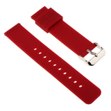 Maxbell Quick Release Silicone Watch Band with Stainless Steel Clasp 22mm Wine Red