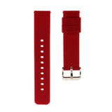 Maxbell Quick Release Silicone Watch Band with Stainless Steel Clasp 22mm Wine Red