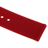 Maxbell Quick Release Silicone Watch Band with Stainless Steel Clasp 22mm Wine Red