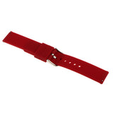 Maxbell Quick Release Silicone Watch Band with Stainless Steel Clasp 22mm Wine Red