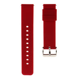 Maxbell Quick Release Silicone Watch Band with Stainless Steel Clasp 22mm Wine Red