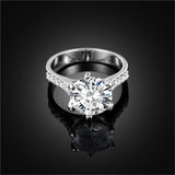 Maxbell Six Claw AAA Zircon Rhinestone Stone Band Ring Fashion Jewelry 7